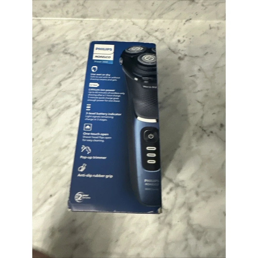 PHILIPS‎ NORELCO SHAVER 3600 S3243/91 WET/DRY RECHARGEABLE SHAVER + TRAVEL CASE
